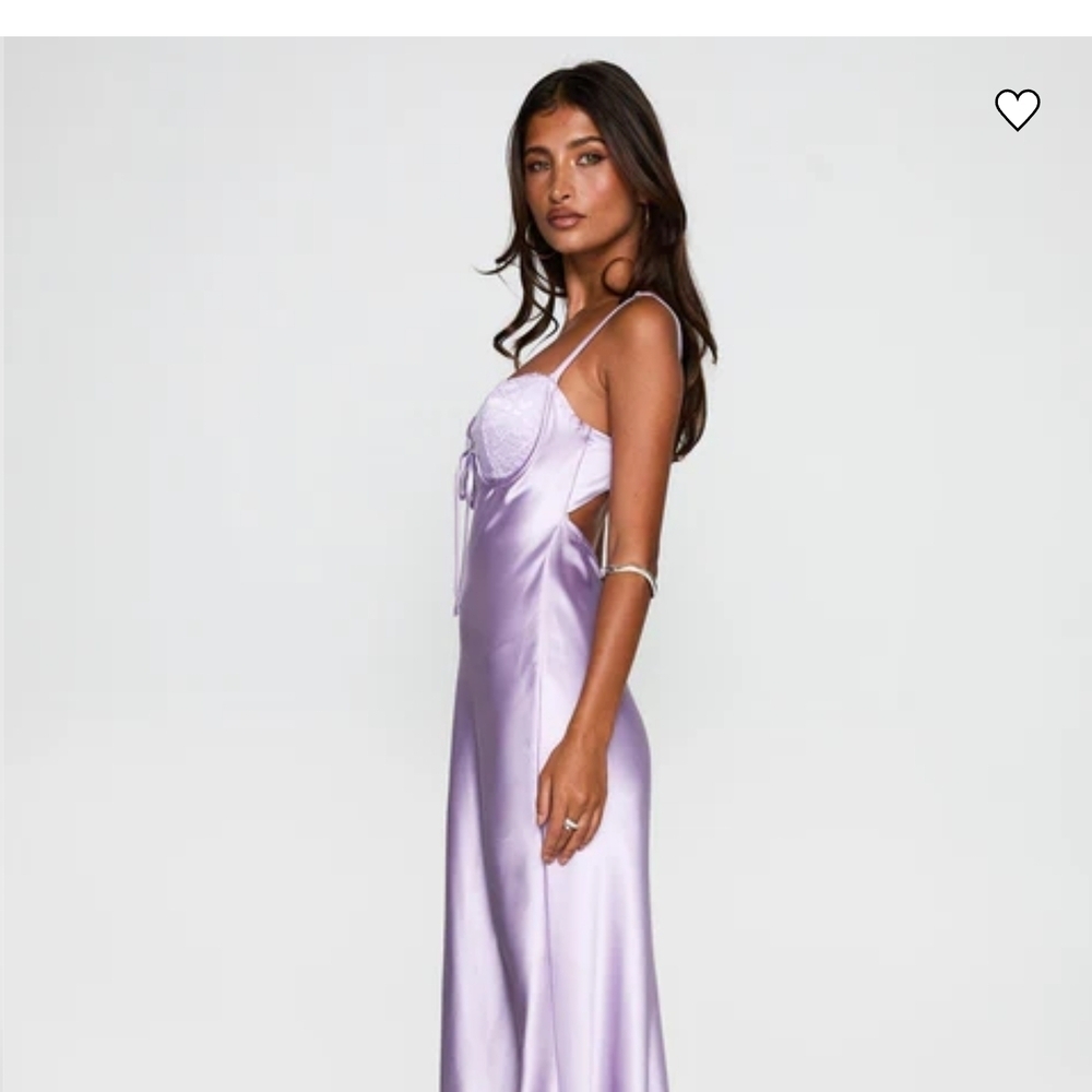 Princess Polly Fayden Bias Cut Lilac Maxi Dress Silky Size 6 - Picture 2 of 14